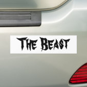 Het beest bumpersticker (Op auto)