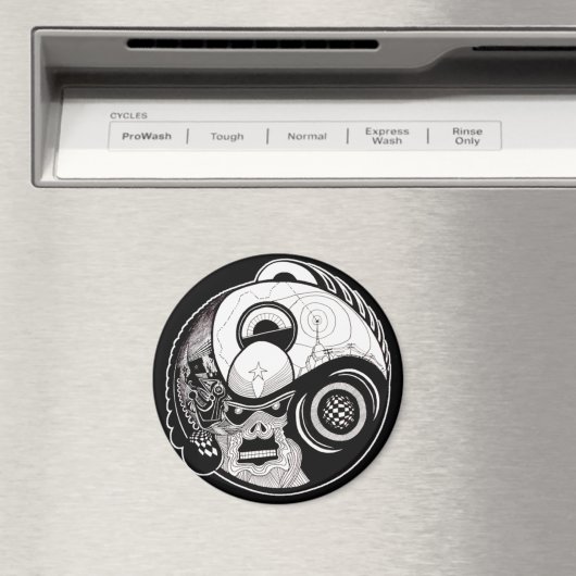 "Het Beest In" Mandala Magneet (Insitu (Vaatwasser))