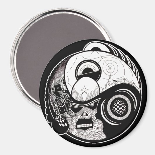 "Het Beest In" Mandala Magneet (Voorkant / Achterkant)