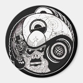 "Het Beest In" Mandala Magneet (Voorkant)