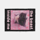 Het Beest In Me Funny Cat Meme Sarcastisch InApp Fleece Deken (Voorkant (Horizontaal))