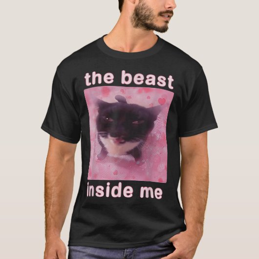 Het Beest In Me Funny Cat Meme Sarcastisch InApp T-shirt (Voorkant)