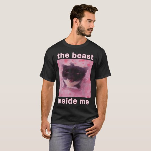 Het Beest In Me Funny Cat Meme Sarcastisch InApp T-shirt (Voorkant volledig)
