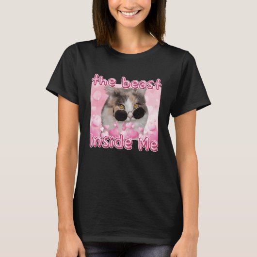 Het Beest In Me Funny Cat Meme Sarcastisch InApp T-shirt (Voorkant)