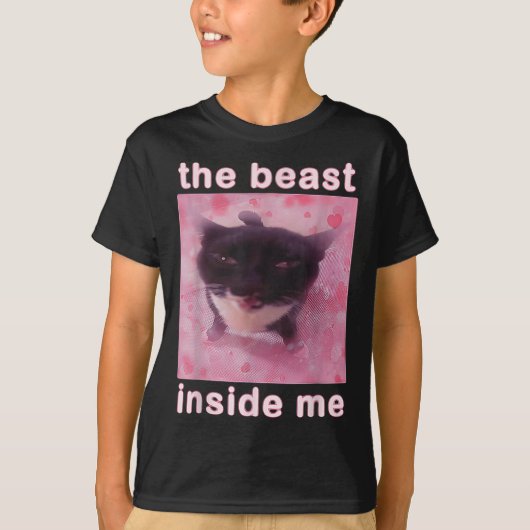 Het Beest In Me Funny Cat Meme Sarcastisch InApp T-shirt (Voorkant)