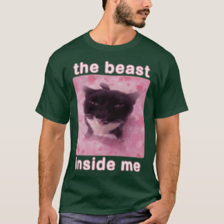 Het beest in mij Grappige kat meme familie T-shirt