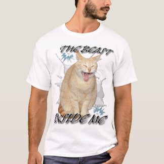 Het beest in mij grappige meme kat shirt