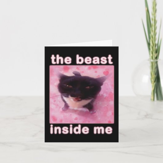 Het beest in mij is grappig kaart (Voorkant)