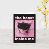 Het beest in mij is grappig kaart (Gele Bloem)