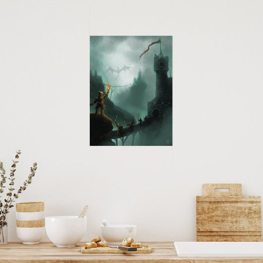 het beest keert een fantasie - poster terug (Keuken)