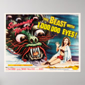 Het Beest met een miljoen ogen 1955 oud Poster (Voorkant)