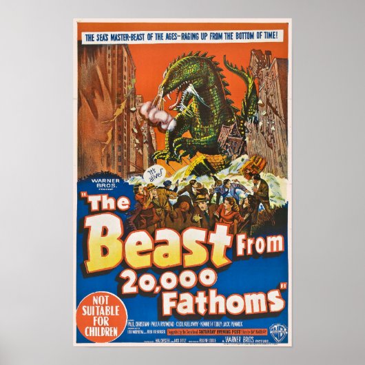 Het Beest van 20.000 Fathoms Poster (Voorkant)