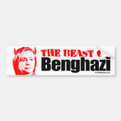 Het Beest van Benghazi - Anti-Hillary - Conservati Bumpersticker (Voorkant)