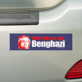 Het beest van Benghazi - Anti-Hillary - wit - .pn Bumpersticker (Op auto)