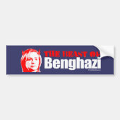 Het beest van Benghazi - Anti-Hillary - wit - .pn Bumpersticker (Voorkant)