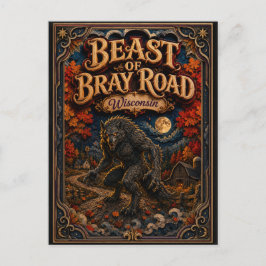 Het Beest van Bray Road Wisconsin Popcut Legends Briefkaart