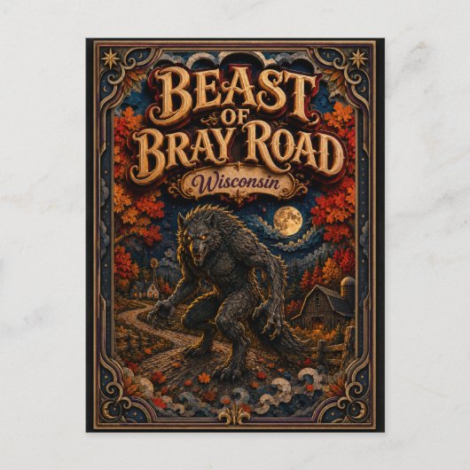 Het Beest van Bray Road Wisconsin Popcut Legends Briefkaart (Voorkant)
