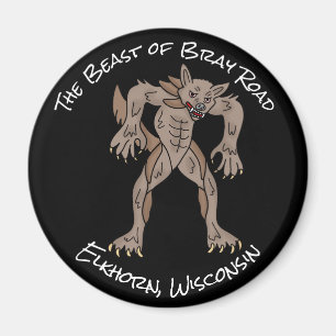 Het Beest van Bray Road Wisconsin   Weerwolf Magneet