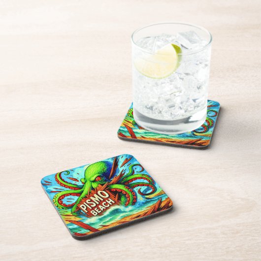 HET BEEST VAN DE BREKERS OP PISMO BEACH. (6) BIER ONDERZETTER (Rechterzijde)