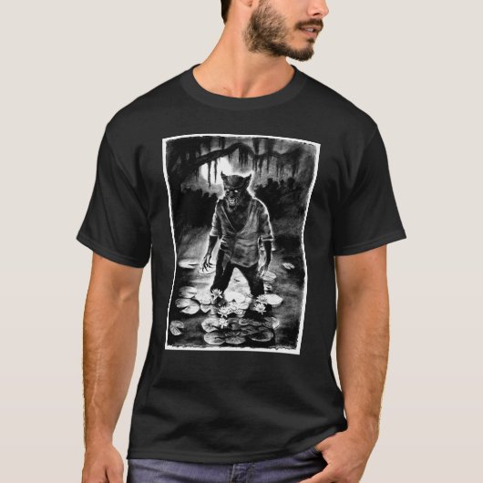 Het beest van Whisky Bay deed alsof het een mens w T-shirt (Voorkant)