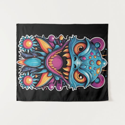 Het beest zal zonder waarschuwing feesten - Ken Ga Wandkleed (Voorkant (horizontaal))