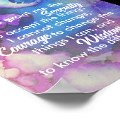 Het begebed van de dienst citeert blauwe en paarse poster (Hoek)