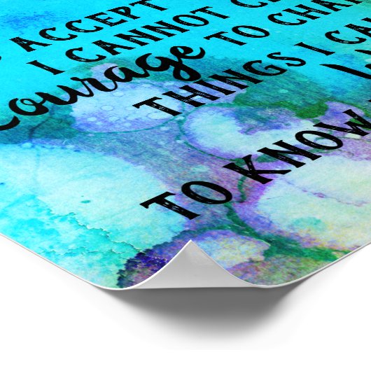 Het begeertje van de dienst citeert turquoise wate poster (Hoek)