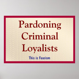 Het begenadigen van criminele loyalisten poster