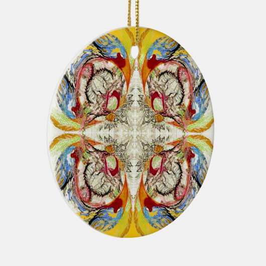 Het begin in het eeuwigheidspatroon keramisch ornament (Rechts)