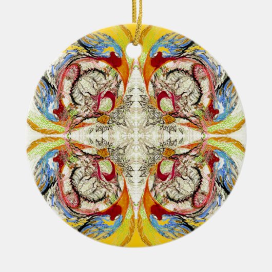 Het begin in het eeuwigheidspatroon keramisch ornament (Voorkant)