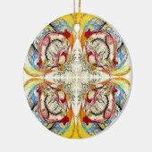 Het begin in het eeuwigheidspatroon keramisch ornament (Links)