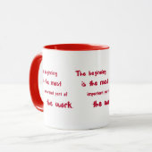 "Het begin" - Mok (Voorkant links)