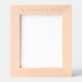 Het begin van altijd | Pas getrouwd monogram Gegraveerde Lijstjes (Voorkant)
