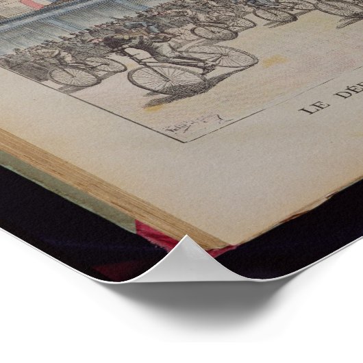 Het begin van de fietsenrace Parijs-Brest Poster (Hoek)