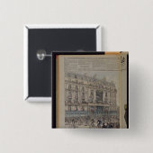 Het begin van de fietsenrace Parijs-Brest Vierkante Button 5,1 Cm (Voorkant /achterkant)