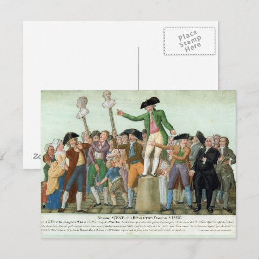 Het begin van de Franse revolutie Briefkaart (Voorkant / Achterkant)