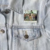 Het begin van de Franse revolutie Vierkante Button 5,1 Cm (In situ)