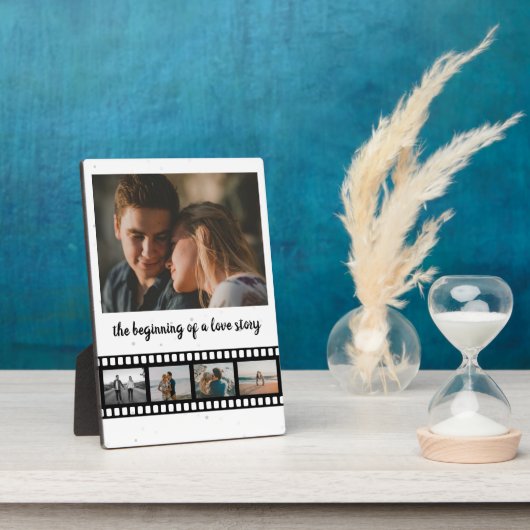 Het begin van een liefdesverhaal van 5 Foto's Plaq Fotoplaat (Zijkant)