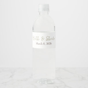 Het begin van een nieuw hoofdstuk Bruids douche Waterfles Etiket