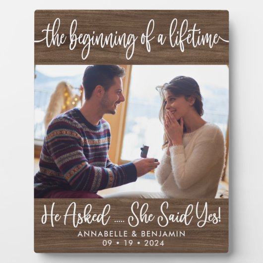 Het begin van een Verloving van de levenstijd foto Fotoplaat (Voorkant)