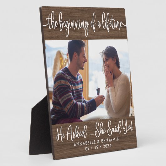 Het begin van een Verloving van de levenstijd foto Fotoplaat (Zijkant)