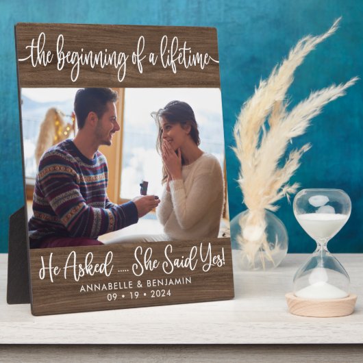 Het begin van een Verloving van de levenstijd foto Fotoplaat (Zijkant)