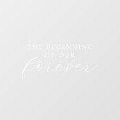 Het begin van Forever Elegant Script Wedding Raamsticker (Vel)