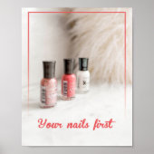Het begin van je schoonheid begint met je nagel. poster (Voorkant)