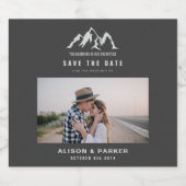 het begin van ons avontuur behalve de datum sparkling wijnetiket (Enkel label)