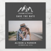 het begin van ons avontuur sparen de datum invit wijn etiket (Enkel label)