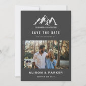 het begin van ons avontuur sparen de datumfoto kaart (Voorkant)