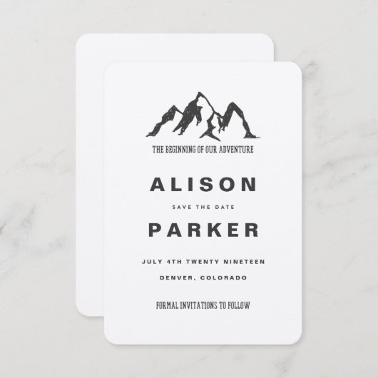 HET BEGIN VAN ONZE ONTVANGST-BESPAAR DE DATUM KRAF SAVE THE DATE (Voorkant / Achterkant)