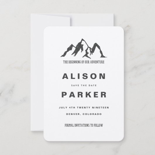 HET BEGIN VAN ONZE ONTVANGST-BESPAAR DE DATUM KRAF SAVE THE DATE (Voorkant)