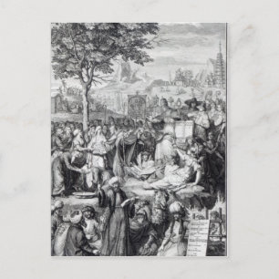 Het beginsel van de religie in de wereld briefkaart